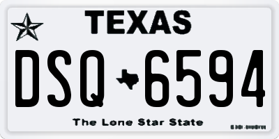 TX license plate DSQ6594