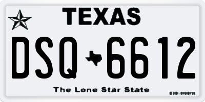 TX license plate DSQ6612