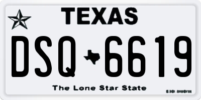 TX license plate DSQ6619