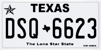 TX license plate DSQ6623