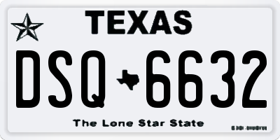TX license plate DSQ6632