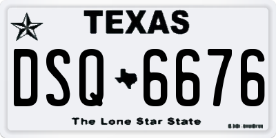 TX license plate DSQ6676