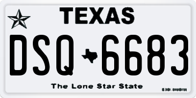 TX license plate DSQ6683