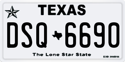 TX license plate DSQ6690
