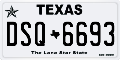 TX license plate DSQ6693