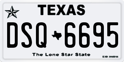 TX license plate DSQ6695