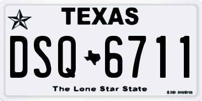 TX license plate DSQ6711