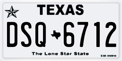 TX license plate DSQ6712