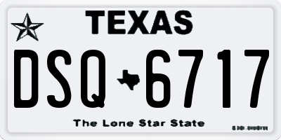 TX license plate DSQ6717