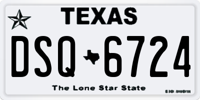 TX license plate DSQ6724
