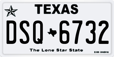 TX license plate DSQ6732