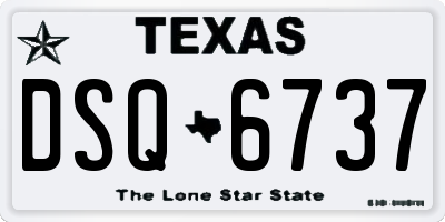 TX license plate DSQ6737