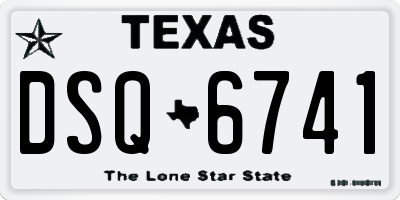 TX license plate DSQ6741