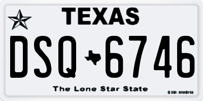 TX license plate DSQ6746