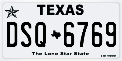 TX license plate DSQ6769