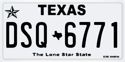 TX license plate DSQ6771