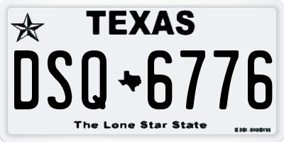 TX license plate DSQ6776