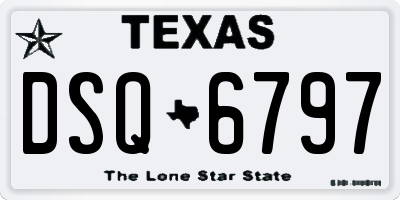 TX license plate DSQ6797