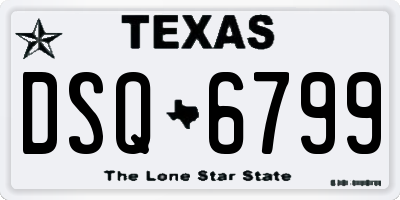 TX license plate DSQ6799
