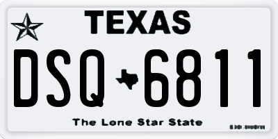 TX license plate DSQ6811