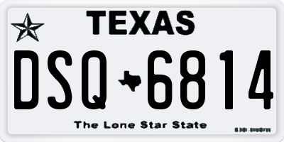 TX license plate DSQ6814
