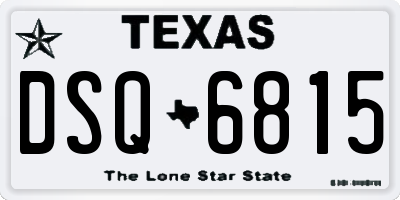 TX license plate DSQ6815