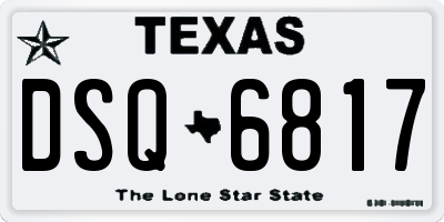 TX license plate DSQ6817