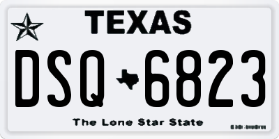 TX license plate DSQ6823