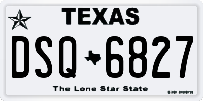TX license plate DSQ6827