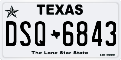 TX license plate DSQ6843