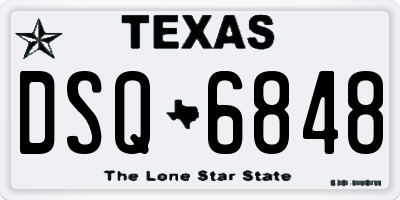 TX license plate DSQ6848