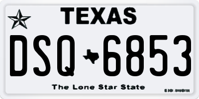 TX license plate DSQ6853