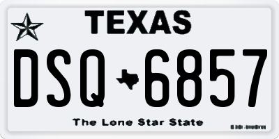 TX license plate DSQ6857