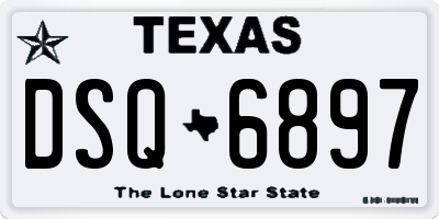 TX license plate DSQ6897