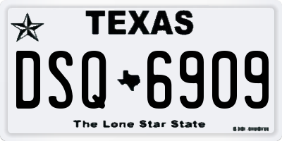 TX license plate DSQ6909