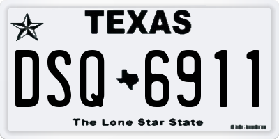 TX license plate DSQ6911