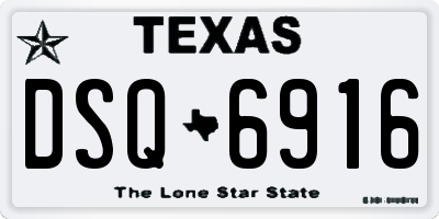 TX license plate DSQ6916