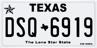 TX license plate DSQ6919