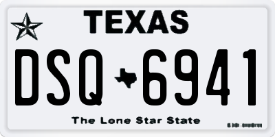 TX license plate DSQ6941