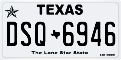 TX license plate DSQ6946
