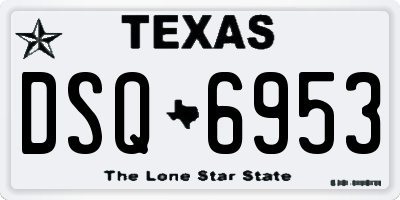 TX license plate DSQ6953