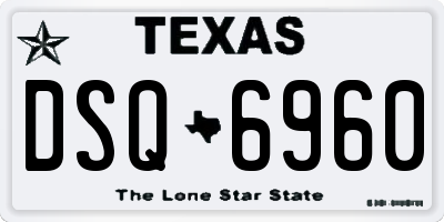 TX license plate DSQ6960