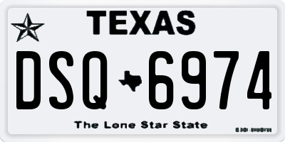 TX license plate DSQ6974
