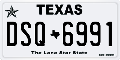 TX license plate DSQ6991