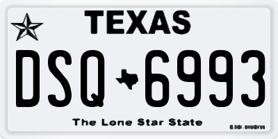 TX license plate DSQ6993