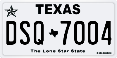 TX license plate DSQ7004