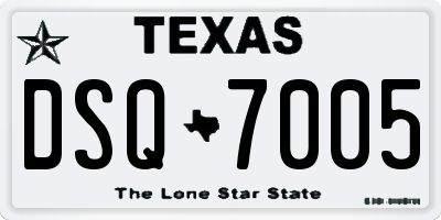 TX license plate DSQ7005