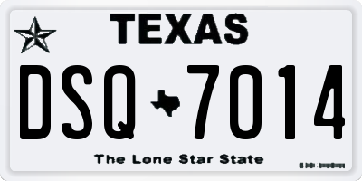 TX license plate DSQ7014