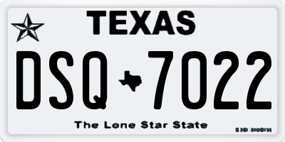 TX license plate DSQ7022
