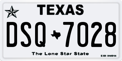 TX license plate DSQ7028